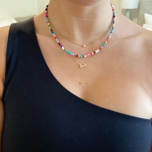 Rainbow beaded necklace